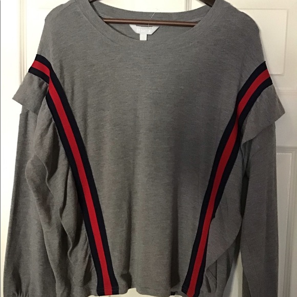 BB Dakota All Good Ruffle Sweatshirt size XL NWOT - Picture 8 of 10